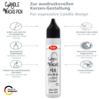 ViVA DECOR Candle Wachs Pen, 28 ml, silber