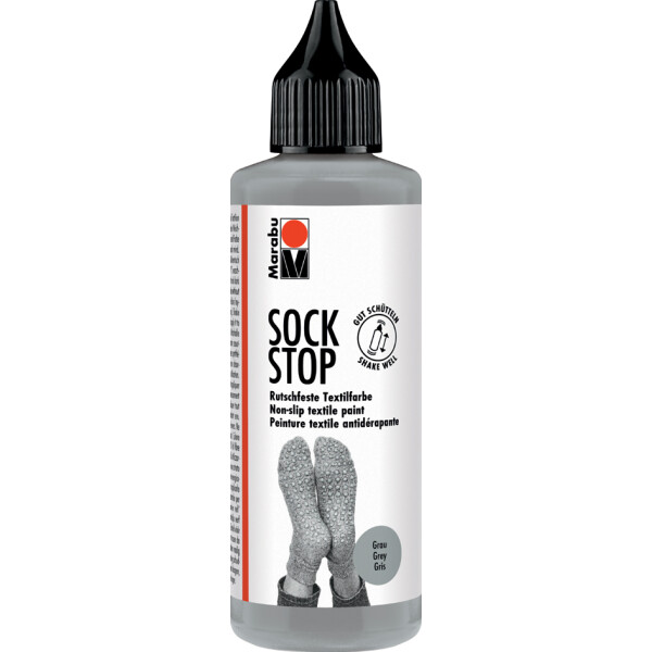 Marabu Textilfarbe Sock Stop, 90 ml, grau