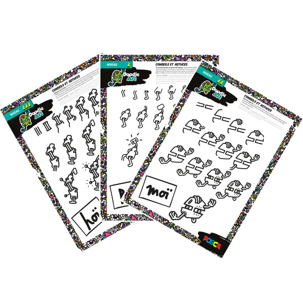 POSCA Pigmentmarker "DOODLE ART", 20er Metallbox