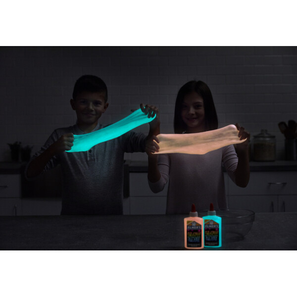 ELMERS Glow in the Dark Bastelkleber, rosa, 147 ml