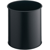 DURABLE Papierkorb METALL, rund, 15 Liter, metallic silber