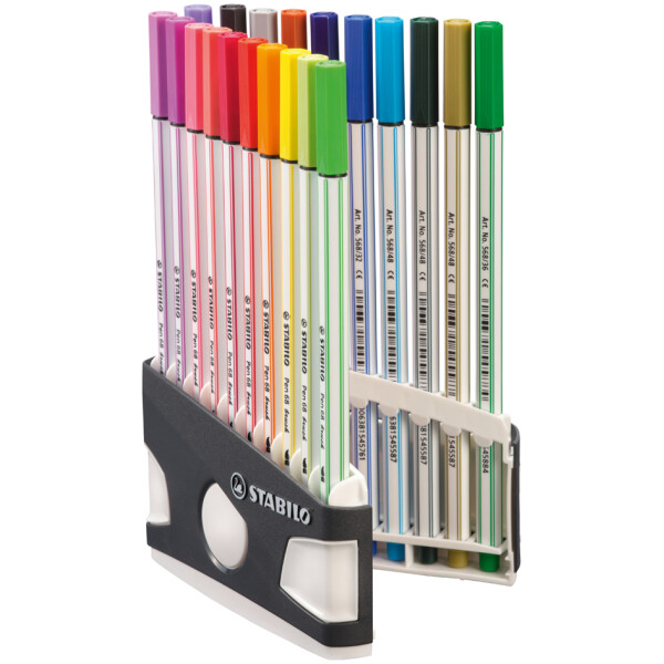 STABILO Pinselstift Pen 68 brush ARTY, 20er ColorParade