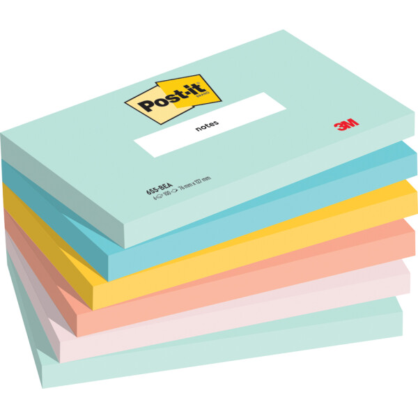 Post-it Haftnotizen Notes, 51 x 38 mm, Beachside Collection