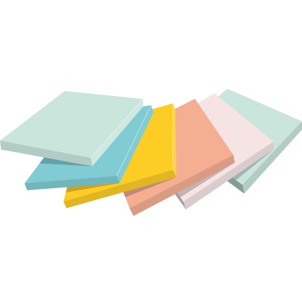 Post-it Haftnotizen Notes, 51 x 38 mm, Beachside Collection
