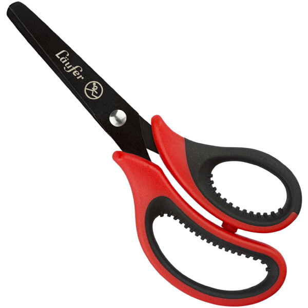 Läufer Ergonomische Bastelschere, Länge: 130 mm, blau rot