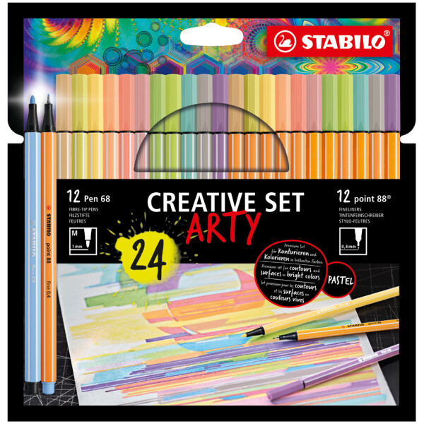 STABILO point 88 Pen 68 Kreativ-Set ARTY, 24er Kartonetui