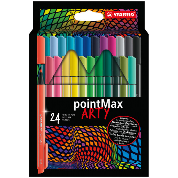 STABILO Fasermaler pointMax ARTY, 24er Kartonetui
