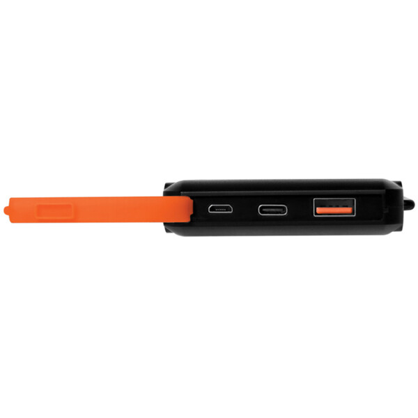 LogiLink Solar-Powerbank, 10.000 mAh, 18 Watt,schwarz orange