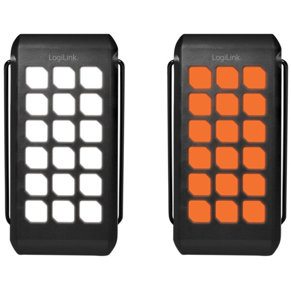 LogiLink Solar-Powerbank, 10.000 mAh, 18 Watt,schwarz orange