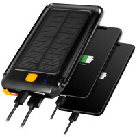 LogiLink Solar-Powerbank, 10.000 mAh, 18 Watt,schwarz orange