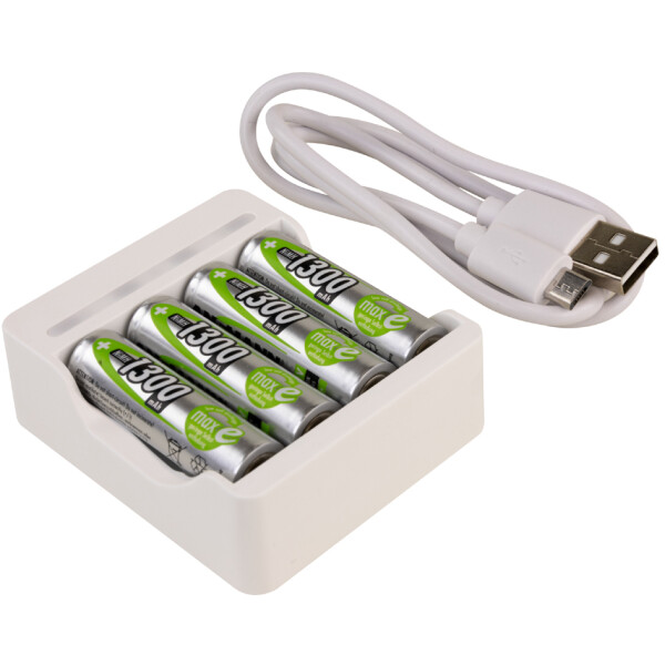 ANSMANN Ladeger&auml;t "Basic II", mit 2 x AA Akkus 1.300 mAh