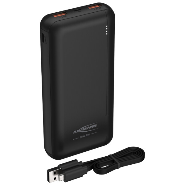 ANSMANN Powerbank PB320PD, 10.000 mAh, schwarz