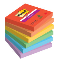 Post-it Haftnotizen super sticky notes, 127 x 76 mm, Playful