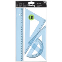 Wonday Geometrie-Set, 4-teilig, blau-transluzent