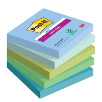 Post-it Haftnotizen super sticky notes, 127 x 76 mm, Oasis