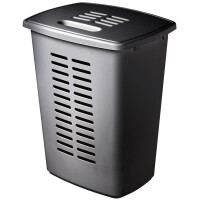 orthex Wäschebox, mit Deckel, 60 Liter, dunkelgrau