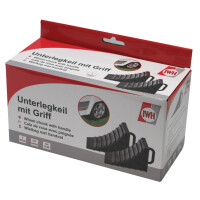 IWH Unterlegkeil mit Halter, schwarz, 2er Set
