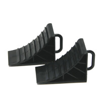 IWH Unterlegkeil mit Halter, schwarz, 2er Set