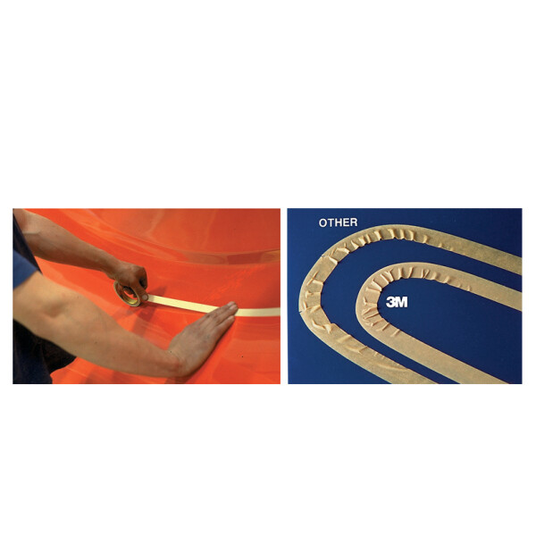 3M Malerabdeckband 244 Gold, 30 mm x 50 m, Stärke: 0,08 mm