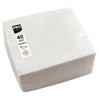 PROnappe Dinner-Servietten, 380 x 380 mm, weiß