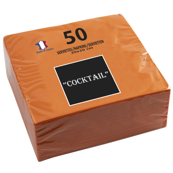 PROnappe Cocktail-Servietten, 200 x 200 mm, rot