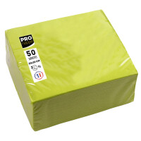 PROnappe Cocktail-Servietten, 200 x 200 mm, kiwigrün