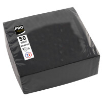 PROnappe Cocktail-Servietten, 200 x 200 mm, schwarz