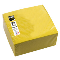 PROnappe Cocktail-Servietten, 200 x 200 mm, gelb