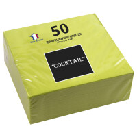 PROnappe Cocktail-Servietten, 200 x 200 mm, gelb