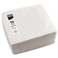 PROnappe Cocktail-Servietten, 200 x 200 mm, weiß