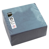 PROnappe Cocktail-Servietten, 200 x 200 mm, grau