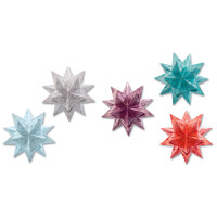 folia Faltblätter Bascetta-Stern, lila bedruckt