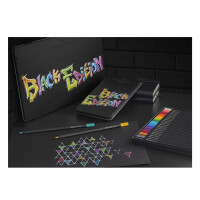 FABER-CASTELL Dreikant-Buntstifte Black Edition, 12er Etui