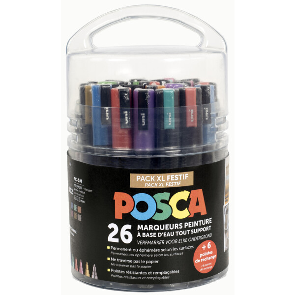 POSCA Pigmentmarker "Pack Educréatif Classique", 26er Set
