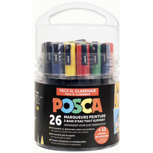 POSCA Pigmentmarker "Pack Educréatif Classique", 26er Set