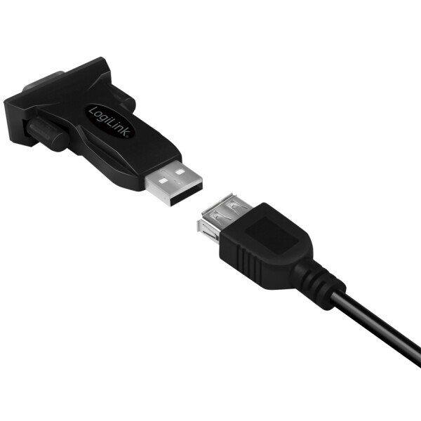 LogiLink USB 2.0 - RS232 Adapter mit Verlängerungskabel