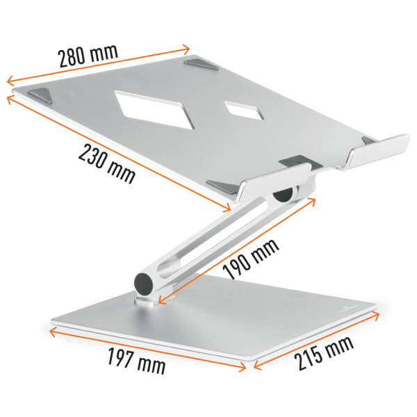 DURABLE Notebook-St&auml;nder RISE, metallic silber