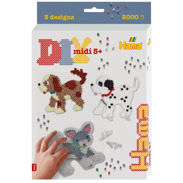 Hama Bügelperlen midi "Hunde und Katze", Geschenkpackung