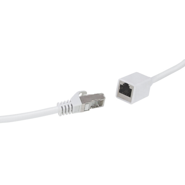 LogiLink Patchkabelverlängerung Premium, Kat.6A, 3,0 m, weiß