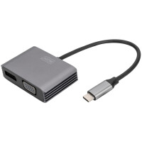 DIGITUS USB-C 4K 2in1 DisplayPort + VGA Grafik-Adapter