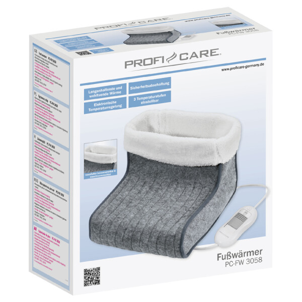PROFI CARE Fußwärmer PC-FW 3058, grau