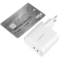 LogiLink USB-Steckdosenadapter, 2x USB-C PD, weiß,...