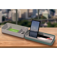 helit Mobiler Schreibtisch-Organizer, lichtgrau
