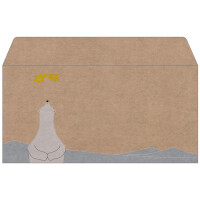sigel Weihnachts-Umschlag "Polar bear with shooting...