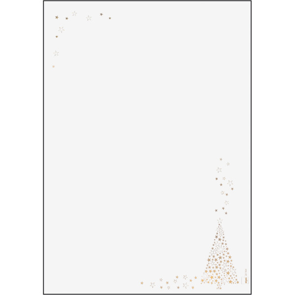 sigel Weihnachts-Motiv-Papier "Christmas tree petrol", A4