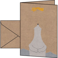 sigel Weihnachtskarte "Polar bear with shooting...