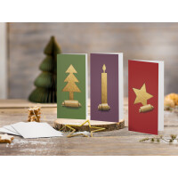sigel Weihnachtskarten-Set "Cut-out Style", DIN A6