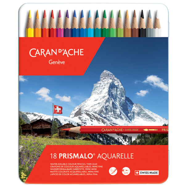 CARAN DACHE Buntstifte PRISMALO Aquarelle, 40er Metalletui