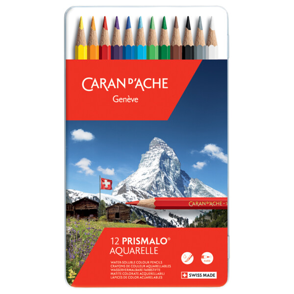 CARAN DACHE Buntstifte PRISMALO Aquarelle, 40er Metalletui