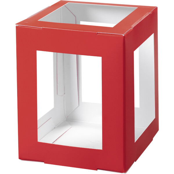 folia Laternen-Zuschnitt, 135 x 135 x 180 mm, rot